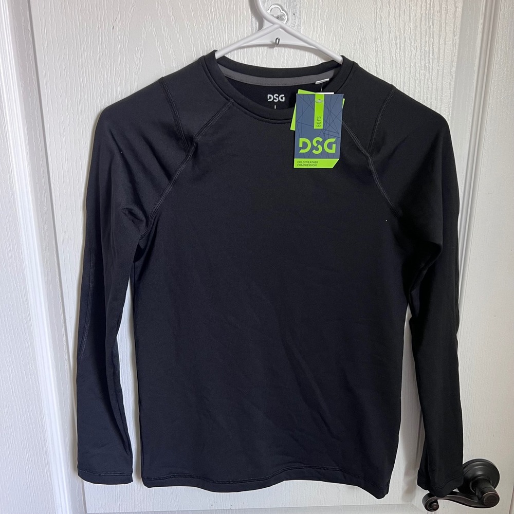 DSG Boys Cold Weather‎ Compression Long Sleeve Shirt Black Size L 14-16 NWT